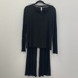 Steve Madden Women's Ribbed Lounge Pajama Set in Black - XL - NWT